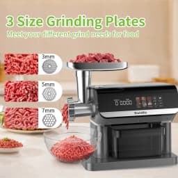 BioloMix 1600W 6-in-1 Meat Grinder – Touch Screen Presets, Auto-Reverse, Perfect for Grinding, Sausage and Kibbe Making