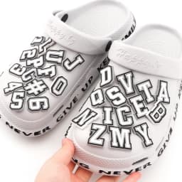 1 PCS 0-9# Number Alphabet ABC-Z Characters Letter Charms for Clog Sandals Shoe Decoration DIY Shoes Pins for Boy Girl Men Women