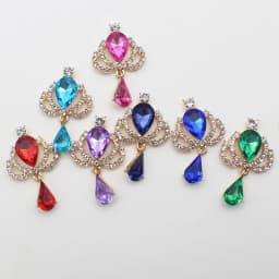 10 New 23 * 38mm Alloy Rhinestone Acrylic Brooch Fashion Gorgeous Party Holiday Wine Glass Creative Pendant