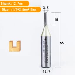 Arden 2 Flutes TCT Straight End Mill Woodworking CNC Tool Carbide Cutter 1/2 Shank Router Bit For Wood MDF Plywood Chipboard