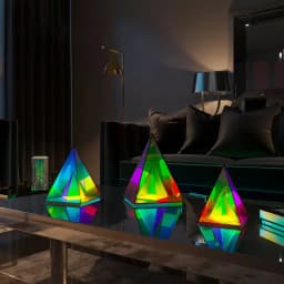 LED 3D Pyramid Cube Night Light USB Color Dimming Ambient Light Living Room Bedroom Bedside Decorative Table Lamp Birthday GifT