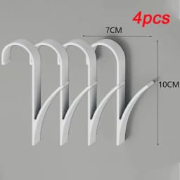 4PCS Bathroom Hanger Clips Heated Towel Radiator Rail Hook Holder Multifunction Drying Rack Hook Towel Clothes Storage Hanger