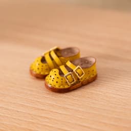 Doll Double Button Fashion Sandal Shoes Cowhide Flat Shoes With Hole For Blythes, Ob22 24, Ymy, Licca, Azones, Ob24, Fr Doll