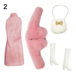 11.5" Doll Elegant Party Clothes Boots Fur Jacket Dresses Plush Coat For 30cm Doll Casual Wears Princess Bags for 1/6 BJD Dolls