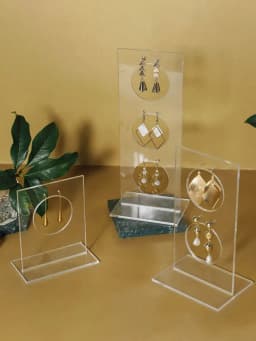 Vertical Acrylic Earring Stand Earrings Display Case Jewelry Organizer Ear Shelf Jewellery Holders