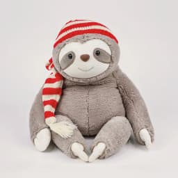 4 Sizes Adorable Christmas Sloth Wearing Santa Hat Plush Toys Soft Cartoon Huggable Sloth Doll Kawaii Decor For Home/Party