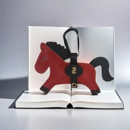 Small Horse Multi-color Pendant Leather Pendant Keychain Backpack Accessory Multicolored Creativity
