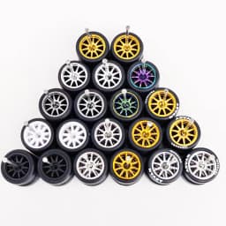 10 Sets 1/64 Alloy Car Wheels Pack Tires Diameter 9.8mm/11mm/12mm/13mm/14mm for Hot Wheel/Matchbox/Domeka/Tomy 1:64 Car Model