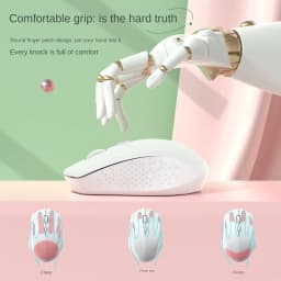KEBIDUMEI Bluetooth 5.2 Wireless Mouse Dual Mode 1600DPI Gaming Mouse 6 Button Rechargeable Silent Mice Computer Accessories