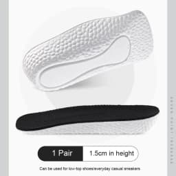 Seven Point Height Increase Insoles Invisible Inner Heightening Pad Sneaker Half Cushion Sports Shoes Boost Pads for Men Women