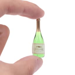 2 Pc Dollhouse Champagne Drink Bottles 1/12 Scale Mini Dollhouse Decor
