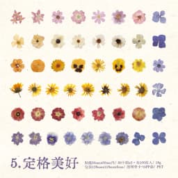 100pcs Flowers Sticker pack Rose Tulip Daisy Transparent Waterproof Plant hand account Decoration Scrapbooking Material