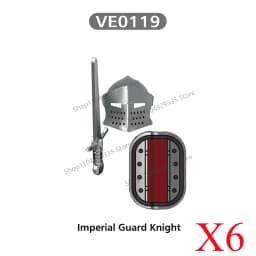 Medieval Military Castle Black Hawk Knight Building Blocks Gothic Cavalry Armor Shield Axe Soldier Figure Accessories Bricks Toy