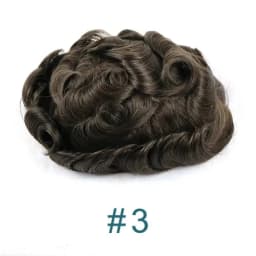 Super Thin Micro Skin White Grey 1B65 1B80 Indian Human Hair Toupee Natural Hairline Hair Loss Solution Durable Brown Prosthesis