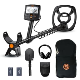 Professional Underground Metal Detector for Adults, 12" (30cm) Waterproof Coil High Precision, 5 Modes Dual Backlit LCD DSP, Adjustable 48-150cm for Gold Treasure Hunting