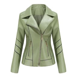 Thin PU Zipper Short Coat for Women, Motorcycle Jackets, Leather Clothes, Spring and Autumn Jackets, New Style, Purchase