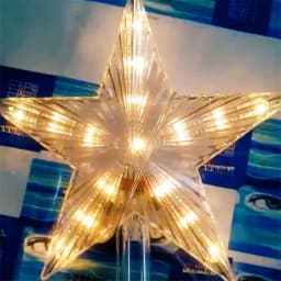 220V EU Plug Christmas Tree Top Star Fairy String Lights LED Christmas Star Garland Light for Wedding Party Garden Holiday Decor