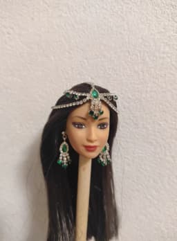 Need 15days process time New Handmade Toy necklace Earrings Crystal diamond accessories for your 1/6 scale BB FR dolls BBMOD32