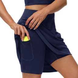 Double Layer Shorts Skirt Women's Quick Drying Side Split Golf Tennis Skirt Sportwear Fitness Running Casual A-Line Midi Skirt