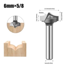 1/4 Inch 1/2 Inch Shank 6mm 12mm Shank Bottom Milling Cutter Slotting Cutter Engraving Machine Bottom Cleaning Router Bit