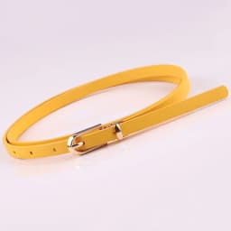 1x108cm PU Leather Women Thin Belt Simple Solid Color Versatile Pin Buckle Thin Belt Dress Decoration Women Designer Belts