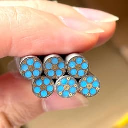 1piece 6mm Mosaic Pin for Knife Handle Decorative Rivets Colored Resin Filling Mosaics Rivets Nail Steel Tube Length 60mm