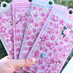 Cherry Blossom Petal Sakura Drop 3D Relief Stickers Scrapbooking DIY Journaling Stationery Diary Decor School Cute Stickers