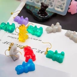 1Pc Cute Bear Sugar Silicone Mould Crystal Resin Epoxy Molds Jewelry Pendant Art DIY Craft Decorations Tools
