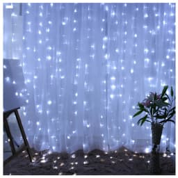 New LED Icicle Curtain String Light 3x3M EU Plug 8 Modes Christmas Garland Fairy Lights for Wedding Party Garden Home Decoration