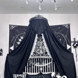 Dark Windbed Mantle Black Velvet Bedside Curtains for Living Room Medieval Lace Medieval Gothic European Charm Frame Luxury