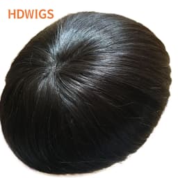 Afro Men's Capillary Prothesis Water Curly Man Toupee Indian Human Hair System Units 25mm Curl Human Hair Toppers Natural Color