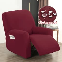 Water-resistant Recliner Covers with Pockets Stretch Reclining Chair Covers Sofa Couch Covers Furniture Protector for Pet Kids