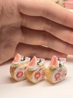 Handmade Premium Mini Food Set - Sandwich/Cake/Rainbow Cake/Hot Dog | Artisan Dollhouse Decor | Customizable Baking Miniatures