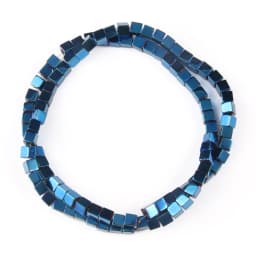 2/3/4mm Gold Plated Hematite beads Natural Matte Stone Square Spacer Loose bead for Jewelry Bracelet Making DIY accessories 15''