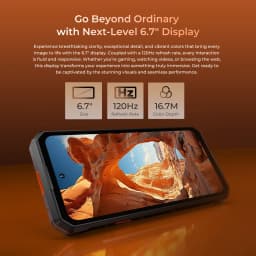 OUKITEL WP58 PRO 5G Rugged Smartphone 24GB(8+16) RAM + 512 ROM, Android 15 NFC 64MP Cellphone with Camping Lamp ,10000mAh 33W