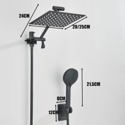 Concealed Shower Set Two-In-One Shower Set, Long Hose, 8/10-inch High-Pressure Rainfall Shower Head Rainfall Bath Shower