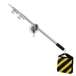 SH 2.9m Light Stand With Stainless Steel Kit Cross Arm With Weight Bag Photo Studio Accessories Extension Telescopic Rod 2.49M