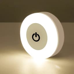LED Night Lights Touch Sensor Night Lights Self-adhesive Wall Lights Battery Powered Portable Round Dimming Lamp Room Decoration