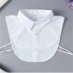 Fake Shirt Collar Elegant Detachable Button-Up Collar One Size for Layered Outfit Styling Fashion Accessory Sleeveless Design