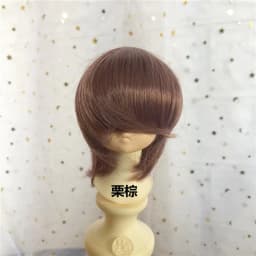 Doll's Wig for 1/3 1/4 1/6 1/8 Male Female Bjd Doll Wolf Tail Type Short Hair Diy Girl Toys Dress Up Doll Accessories, No Doll