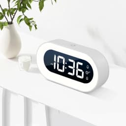 New Music LED Digital Alarm Clock Voice Control Night Light Design Desktop Clocks Home Table Decoration Children's Gifts