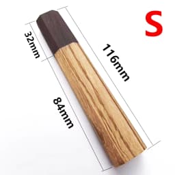 1piece Zebrawood Octagonal Knife Handle for DIY Semi-finished Damascus Knife Handle Material Kitchen Knife Handle Length 116mm