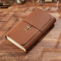 A5 Three Fold Journal Real Leather Notebook Refillable Vintage Style Diary Traveler Note Books Back to School Gift