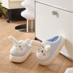 White Rabbit Hare Slippers Women's Cute Animal Platform Home Mules Shoes Girls Bedroom Plush Slides Slipper Ears Indoor Shoes