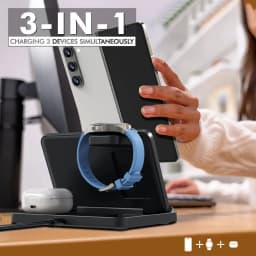 Foldable 3 in 1 Wireless Charger for Samsung Z Flip/Z Fold 8 Ultra/7/6/5/ Galaxy Watch 9/8/7/6 Buds4/3 Pro Fast Charging Station