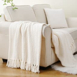 Battilo Chenille Knitted Throw Blanket for Couch Soft Thick Decorative Sofa Blanket Plaid Bed Throws Spring Living Room Decor