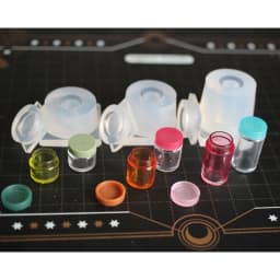 Silicone Mold Set for 3D Dropper Bottles Mini Candy Cans Epoxy Resin Molds for DIY Handmade Jewelry Tool Ornament R3MC