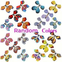 Whimsical Wind-up Flying Butterfly Bookmark Toy - Rubber Band Powered, Magic Prop, Surprise Gift for Wedding, Birthday, Party