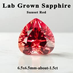 Lab Grown Sapphire Heart Shape Cornflower Color High Quality for DIY Jewelry Making Ring Main Materials Certificate