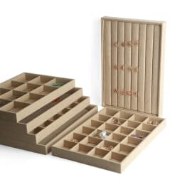 Handmade Burlap Jewelry Display Box Eco-Friendly Storage for Earrings Bracelets And Rings
